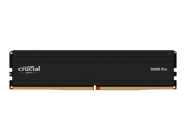 Crucial Pro - DDR5 - module - 32 GB - DIMM 288-pin low profile - 5600 MT/s / PC5-44800 - CL46 - 1.1 V - unbuffered - on-die ECC - matte black
