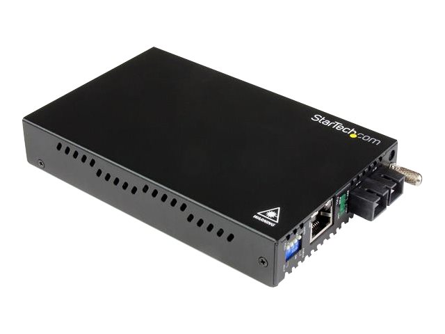 Startech Gigabit Ethernet Single Mode Fiber Media Converter SC 40 km - 1000 Mbps (ET91000SM402) - Fibre media converter - 1GbE - 1000Base-LX, 1000Base-SX, 1000Base-T - RJ-45 / SC single-mode - up to 40 km - 1310 nm - for P/N: ETCHS2U, SVA12M2NEUA, SVA12M5