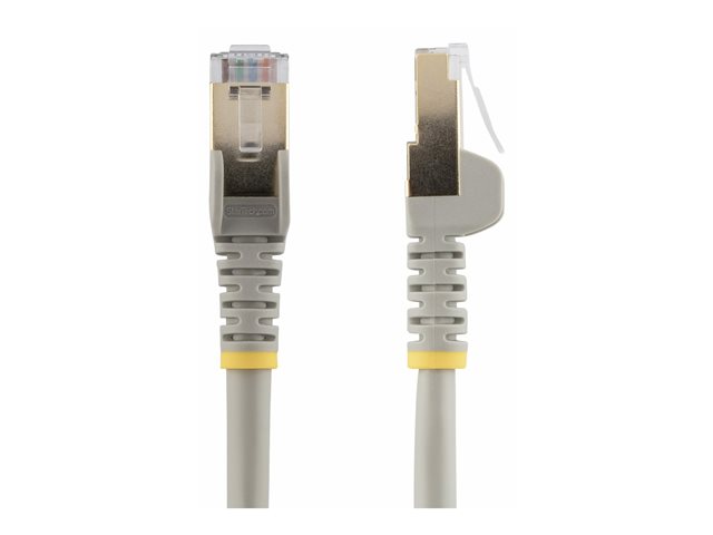 StarTech.com 7.5m CAT6A Ethernet Cable, 10 Gigabit Shielded Snagless RJ45 100W PoE Patch Cord, CAT 6A 10GbE STP Network Cable w/Strain Relief, Grey, Fluke Tested/UL Certified Wiring/TIA - Category 6A - 26AWG (6ASPAT750CMGR) - patch cable - 7.5 m - grey