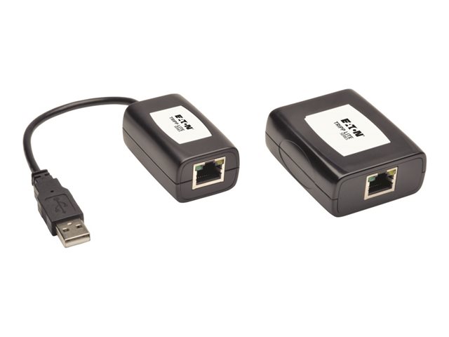 Eaton Tripp Lite Series 1-Port USB over Cat5/Cat6 Extender Kit - Plug and Play, International Plug Adapters, 164 ft. (50 m) - USB extender - USB 2.0 - TAA Compliant