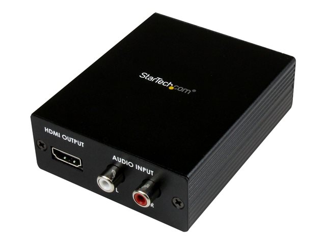 StarTech.com Component (YPbPr) / VGA To HDMI Converter With Audio - PC to HDMI - resolutions up to 1080p (HDTV) and 1920 x 1200 (PC) (VGA2HD2) - video converter - black