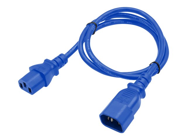 6FT C13 TO C14 (LOCKING) 18AWG BLUE 10A 100-250V POWER CABLE