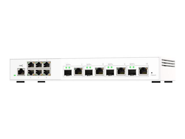 QNAP QSW-M2106-4C - Switch - Managed - 6 x 2.5GBase-T + 4 x combo 10 Gigabit SFP+/RJ-45 - desktop