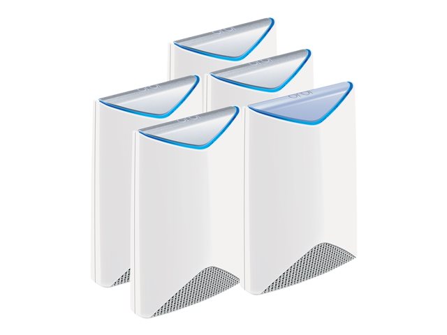 NETGEAR Orbi Pro SRK60 - Wi-Fi system - (router, 4 extenders) - up to 12,500 sq.ft 1GbE - Wi-Fi 5 - Tri-Band - wall-mountable, ceiling-mountable