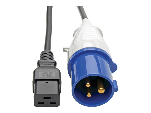 Eaton Tripp Lite Series IEC 309 to C19, Heavy-Duty Extension Cord - 16A, 250V, 16 AWG, 10 ft. (3.05 m), Black - power cable - IEC 60320 C19 to IEC 60309 16A - 3 m