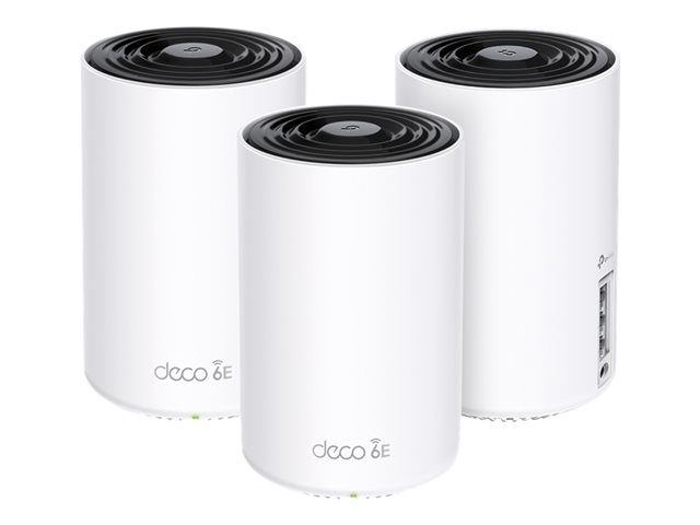 TP-Link Deco XE75 V1 - Wi-Fi system (3 routers) - up to 7,200 sq.ft - mesh - GigE - Wi-Fi 6E - Wi-Fi 6 - Multi-Band