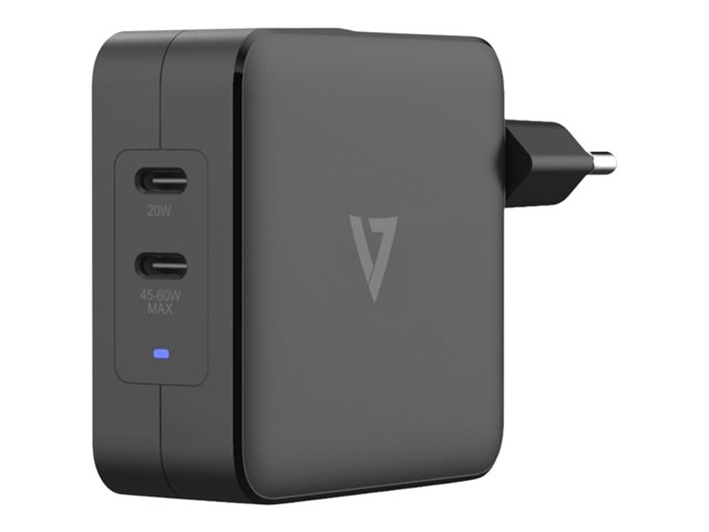 65W USB-C PD GAN AC CHARGER 2 X USB-C PORTS INTL PLUGS
