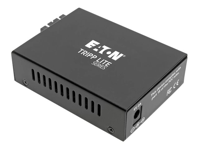 Eaton Tripp Lite Series Gigabit Singlemode Fiber to Ethernet Media Converter, SMF 10/100/1000 SC, 1310 nm, 20 km (12.4 mi.) - fibre media converter - 10Mb LAN, 100Mb LAN, 1GbE