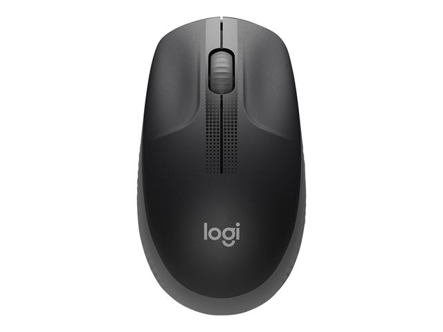 Logitech M190 - Mouse - optical - 3 buttons - wireless - USB wireless receiver - charcoal