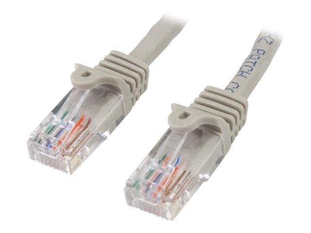Startech 15m Gray Cat5e / Cat 5 Snagless Patch Cable - Patch cable - RJ-45 (M) to RJ-45 (M) - 15 m - UTP - CAT 5e - molded, snagless - grey
