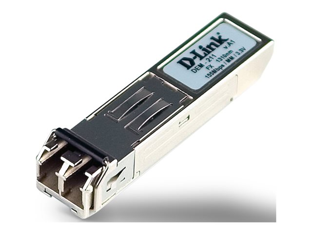 D-Link 155Mbps Multi-Mode LC SFP Transceiver (2km) for DGS-3612G, DES-3028, DES-3052, DGS-3100 Series