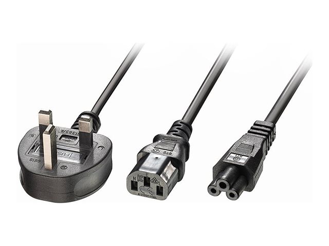 2.5M Y MAINS POWER CBL UK 3 PIN PLUG TO IEC C13/C5