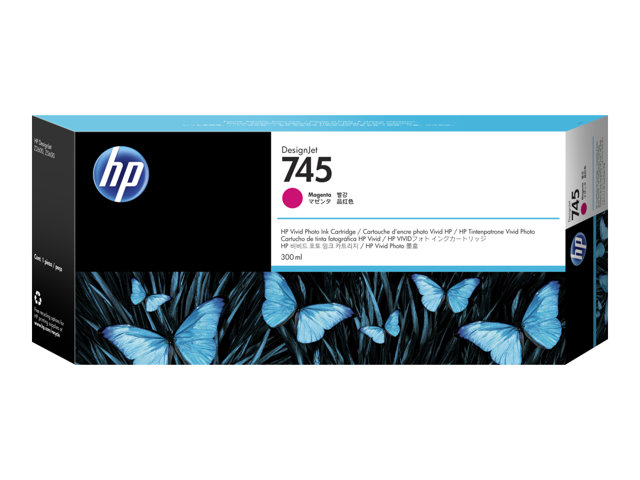 HP 745 - 300 ml - high capacity - magenta - original - DesignJet - ink cartridge - for DesignJet Z2600 PostScript, Z5600 PostScript