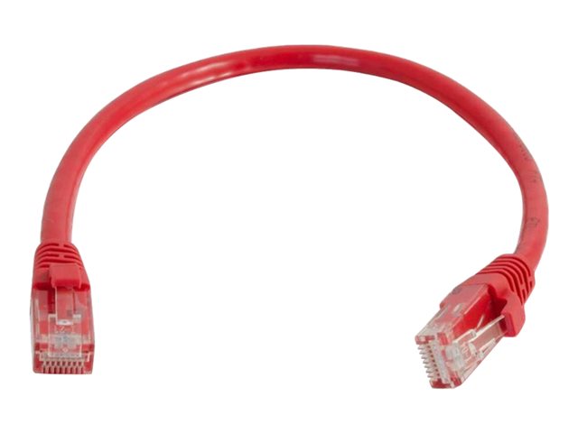C2G Cat6 Booted Unshielded (UTP) Network Patch Cable - Patch cable - RJ-45 (M) to RJ-45 (M) - 2 m - UTP - CAT 6 - molded, snagless, stranded - red