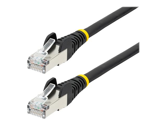 Startech 2m CAT6a Ethernet Cable - Black - Low Smoke Zero Halogen (LSZH) - 10GbE 500MHz 100W PoE++ Snagless RJ-45 w/Strain Reliefs S/FTP Network Patch Cord - Patch cable - RJ-45 (M) to RJ-45 (M) - 2 m - S/FTP - CAT 6a - IEEE 802.3bt - halogen-free, molded