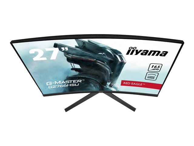 iiyama G-MASTER Red Eagle G2766HSU-B1 - LED monitor - curved - 27" - 1920 x 1080 Full HD (1080p) @ 165 Hz - VA - 250 cd/m² - 3000:1 - 1 ms - 2xHDMI, DisplayPort - speakers - matte black