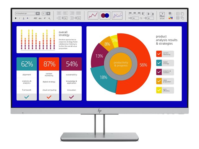 HP EliteDisplay E243p - LED monitor - Full HD (1080p) - 23.8"