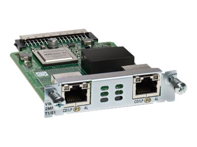 Cisco Third-Generation 2-Port T1/E1 Multiflex Trunk Voice/WAN Interface Card - Expansion module - EHWIC - 2 ports - T-1/E-1 - for Cisco 1921, 1921 4-pair, 1921 ADSL2+, 1921 T1, 1941, 2901, 2911, 2921, 2951, 3925, 3945