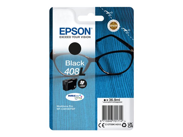 Epson 408L - 36.9 ml - Extra High Capacity - black - original - blister - ink cartridge - for WorkForce Pro WF-C4810DTWF