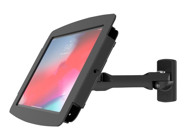 Compulocks iPad Pro 12.9" (3-6th Gen) Space Enclosure Swing Wall Mount - Enclosure - Anti-Theft - for tablet - lockable - high-grade aluminium - black - screen size: 12.9" - wall-mountable, surface mountable, counter top - for Apple 12.9-inch iPad Pro (3r