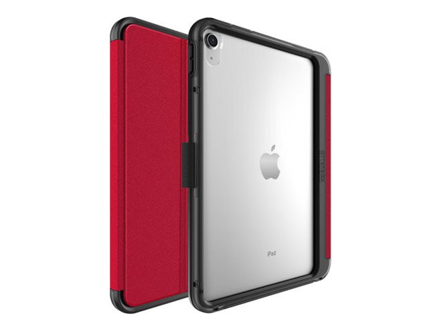 OtterBox Symmetry Folio Case for iPad 10th gen 2022, iPad 11th gen 2025 (A16), Shockproof, Drop proof, Slim Protective Folio Case, Tested to Military Standard, Red, No Retail Packaging