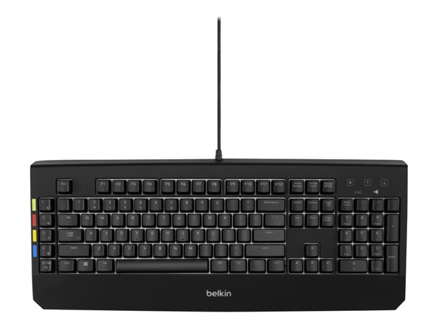 Belkin KVM Remote Control with Integrated Keyboard - keyboard - black - TAA Compliant Input Device