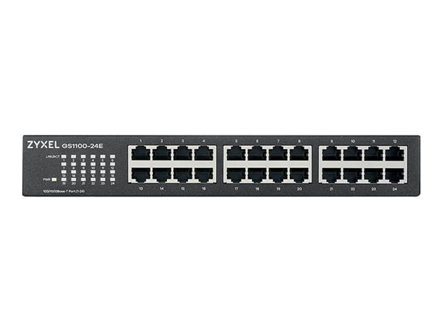 Zyxel GS1100 Series GS1100-24E - Switch - unmanaged - 24 x 10/100/1000 - desktop, rack-mountable, wall-mountable