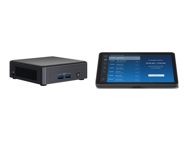 Logitech Room Solutions with Intel NUC for Zoom include everything you need to build out conference rooms with one or two displays. The 'Base' bundle comes pre-configured with a i5 11th Gen mini PC, Windows 10 IOT Enterprise, a PC mount with cable retenti
