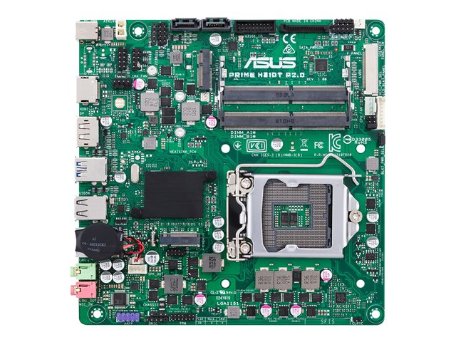 ASUS PRIME H310T R2.0 - Motherboard - Thin mini ITX - LGA1151 Socket - H310 - USB 3.1 Gen 1 - Gigabit LAN - onboard graphics (CPU required) - HD Audio (8-channel)