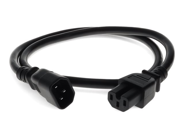 AddOn - power extension cable - IEC 60320 C14 to IEC 60320 C15 - 0.61 m