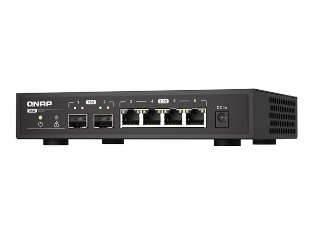 QNAP QSW-2104-2S - Switch - unmanaged - 2 x 10 Gigabit SFP+ + 4 x 2.5GBase-T - desktop