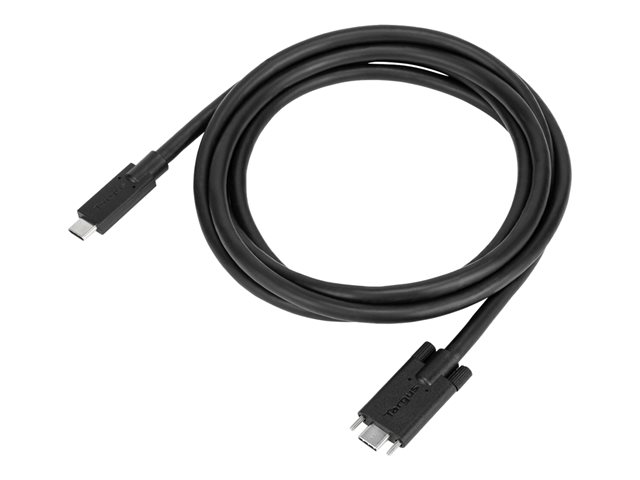 Targus - USB cable - USB-C (M) to USB-C (M) screwable - 1.8 m - black - for P/N: DOCK191USZ, DOCK430EUZ, DOCK430USZ