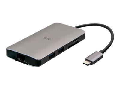 C2G USB-C® Mini Dock with HDMI, 2x USB-A, Ethernet, SD Card Reader, and USB-C Power Delivery up to 100W - 4K 30Hz - Docking station - USB-C / Thunderbolt 3 - HDMI - 1GbE