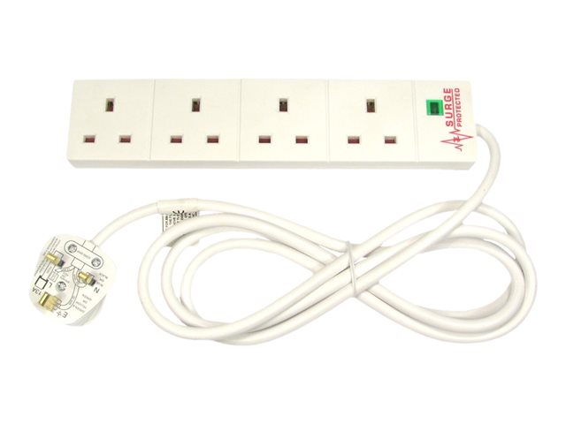 Cables Direct 4 Way Surge Protected Power Block - surge protector