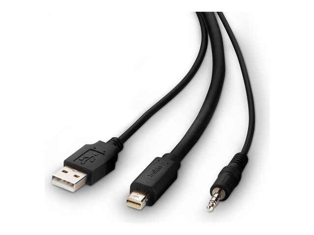 Belkin Secure KVM Combo Cable - video / USB / audio cable - TAA Compliant - 1.83 m