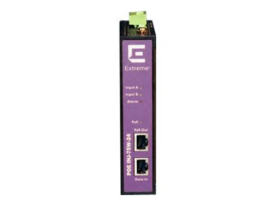 Extreme Networks ExtremeSwitching Industrial Power Over Ethernet (PoE) Injector - PoE injector - 75 Watt