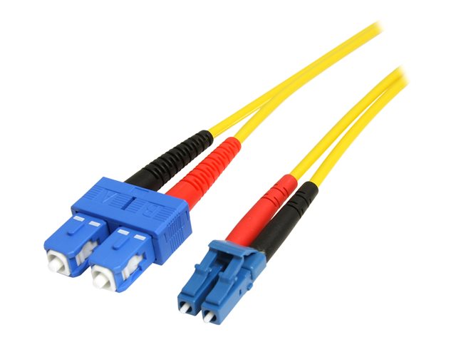 StarTech.com 10m Fiber Optic Cable - Single-Mode Duplex 9/125 - LSZH - LC/SC - OS1 - LC to SC Fiber Patch Cable (SMFIBLCSC10) - patch cable - 10 m - 10 m - yellow