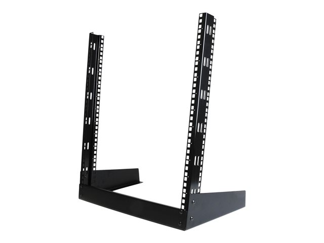 Startech 12U Open Frame Network Rack - 19" 2 Post Free Standing Desktop Rack for Computer, AV, Media, IT, Data & Server Room Equipment (RK12OD) - Rack open frame - black - 12U - 19" - for P/N: CABCAGENUTS6, CABSCREWM52, CABSCREWSM6, CABSCRWM520, CABSCRWM6