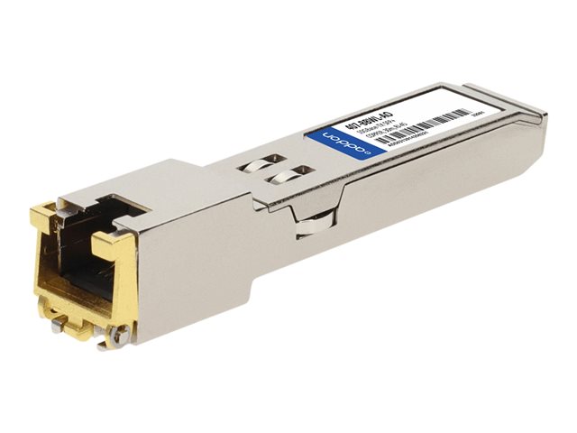 AddOn - SFP+ transceiver module (equivalent to: Dell 407-BBWL) - 10GbE - 10GBase-T, 1000Base-TX, 100Base-TX - RJ-45 - up to 30 m - TAA Compliant - for P/N: SFP-10G-T-0DB-AO