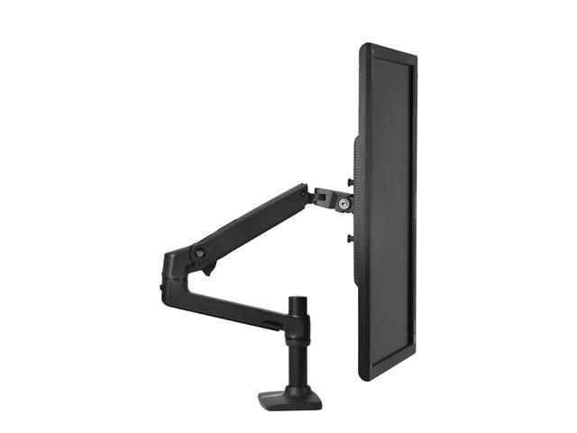 Single monitor arm - For screens sized up to 34" - Weight Capacity: 7 to 25 lbs (3.2 to 11.3 kg). With monitors greater than 20 lbs (9.1 kg) in weight, the vertical range of motion may be reduced up to 4.5" (11 cm) for a total height range of 8.5" (22 cm)