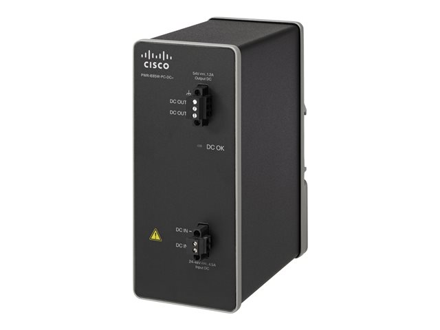 Cisco DC-DC Power Module for POE solution - Power converter (DIN rail mountable) - 18 - 60 V - 65 watt - for Industrial Ethernet 3000 Series