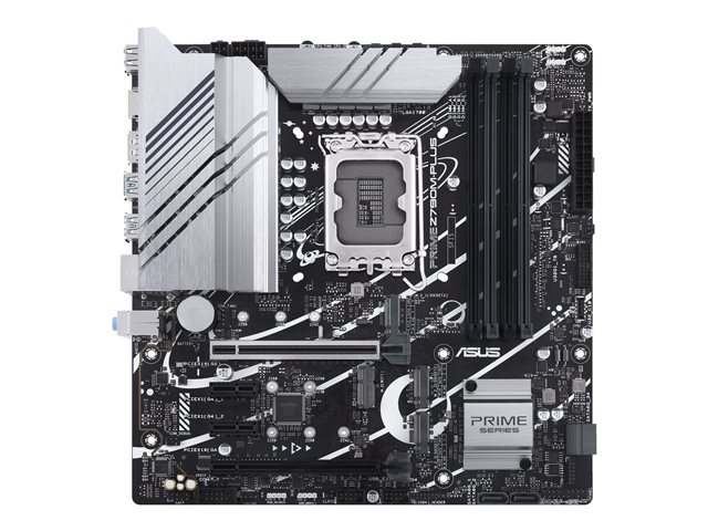 ASUS PRIME Z790M-PLUS - Motherboard - micro ATX - LGA1700 Socket - Z790 Chipset - USB-C 3.2 Gen 2x2, USB-C 3.2 Gen 1, USB 3.2 Gen 2, USB 3.2 Gen 1 - Gigabit LAN - onboard graphics (CPU required) - HD Audio (8-channel)