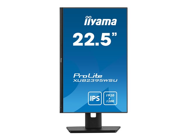 iiyama ProLite XUB2395WSU-B5 - LED monitor - 23" (22.5" viewable) - 1920 x 1200 WUXGA @ 75 Hz - IPS - 250 cd/m² - 1000:1 - 4 ms - HDMI, VGA, DisplayPort - speakers - black, matte