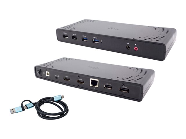 USB 3.0/USB-C/TB 2X HDMI DOCKING STATION + PD 85W UK VER