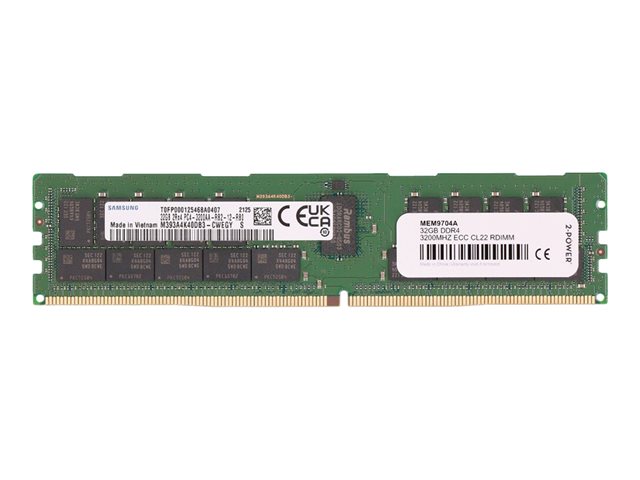 2-Power - DDR4 - module - 32 GB - DIMM 288-pin - 3200 MHz / PC4-25600 - registered