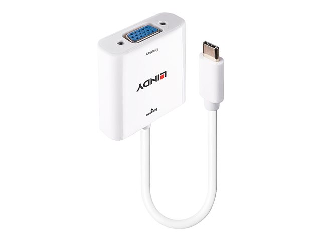 Lindy - video adapter - 24 pin USB-C to HD-15 (VGA) - 11 cm