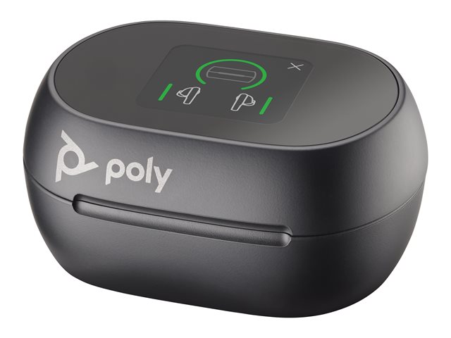 Poly Voyager Free 60+ UC - True wireless earphones with mic - in-ear - active noise cancelling - USB-A via Bluetooth adapter - carbon black - Zoom Certified