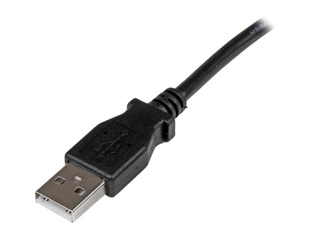 StarTech 3m USB 2.0 A to Left Angle B Cable Cord - 3 m USB Printer Cable - Left Angle USB B Cable - 1x USB A (M), 1x USB B (M) (USBAB3ML) - USB cable - USB Type B (M) to USB (M) - USB 2.0 - 3 m - left-angled connector - black - for P/N: ICUSB232D