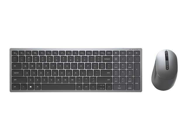 Dell Pro Plus Compact Keyboard and Mouse - KM7120W - Keyboard and mouse set - wireless - 2.4 GHz, Bluetooth 5.0 - UK - titan grey - with 3 years NBD Advance Exchange