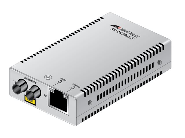 Allied Telesis AT MMC2000/ST - fibre media converter - 1GbE - TAA Compliant